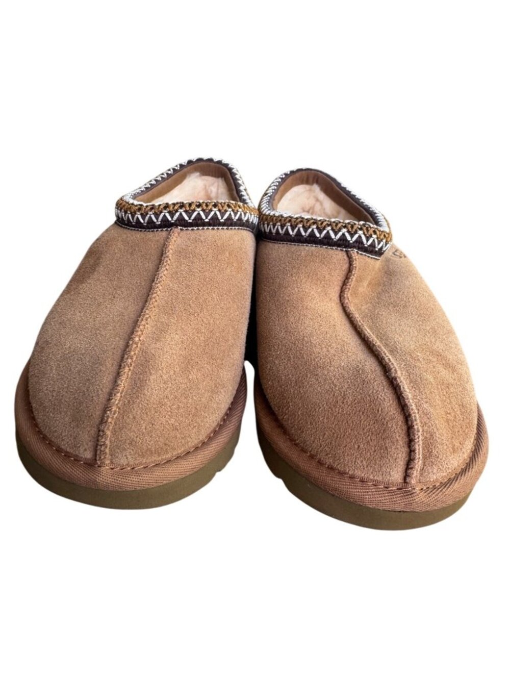 UGG Tasman Chestnut Slippers Womens Size 7 Suede Sheepskin Lined Shoes 1019066K - Picture 2 of 14